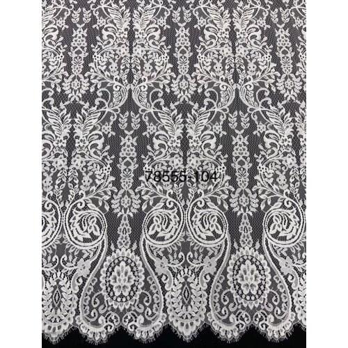 Wholesale More Styles Chantilly Eyelash Lace Garment Soft French Lace Higher Quality Chantilly Tulle Lace For Wedding Dress