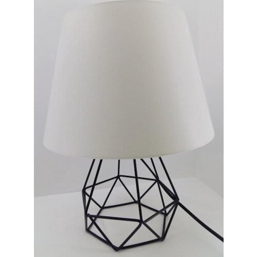 Metal Cage White Headdress Retro Modern Bedside Lamp Table Lamp 355299524