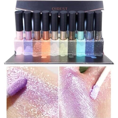 Multicolor Glitter Eyeshadow Shimmer Eye Pigment Nude Makeup Waterproof Eye Shadow Liquid Festival Eyes Metallic Cosmetics