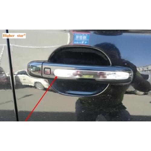 Higher star ABS chrome 4pcs car door handle protection sticker decoration cover for Audi Q7 2006-2015