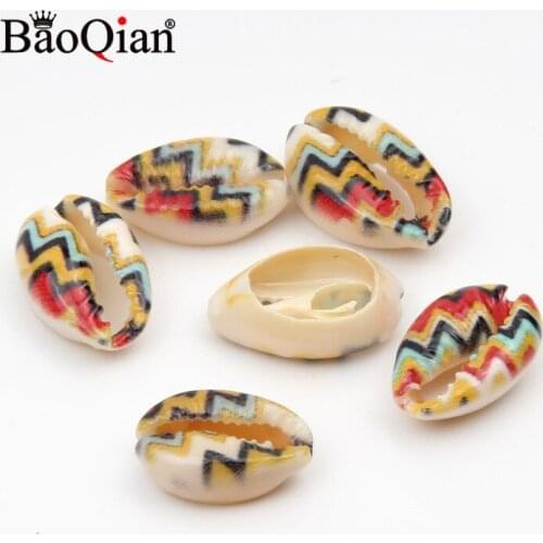 10Pcs 10-20mm Rainbow wave Natural Sea Shells Conch Beach Decor Crafts For DIY Home Decoration Handmade Seashells Embellishment