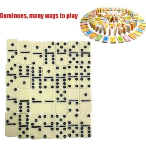 28pcs Entertainment Classic Toy Chess Game With Box Blocks Travel Portable Traditional For Kids Gift Dominoes Set Dot Double Six