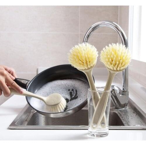 Hot Long Handle Pot Dishes Washing Brush Kitchen Sink Countertop Cleaning Tool Household pot washing brush