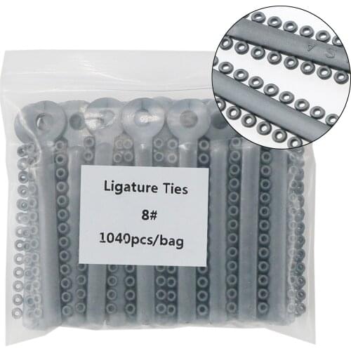 40pcs/pack Dental Orthodontic Ligature Grey Elastomeric Ligature Ties Health Teeth Tools Transparent