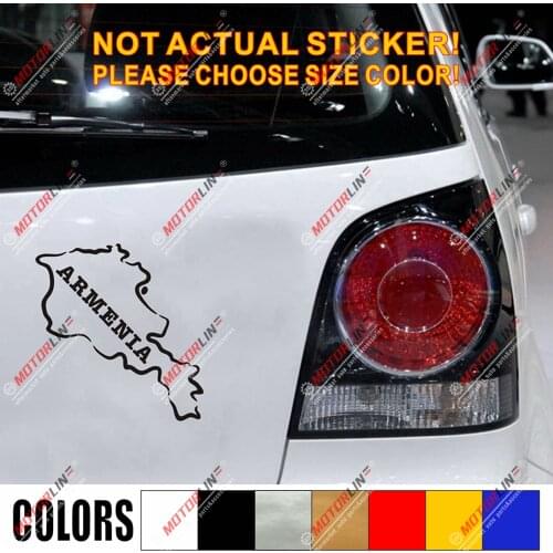 Armenia Pride Map Decal Sticker Armenian Outline Silhouette Car Vinyl Home