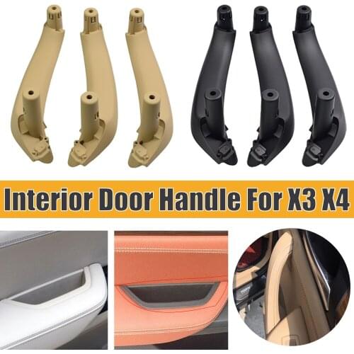 Inner Door Interior Door Handle Pull ABS Trim Black Beige For BMW X3 X4 F25 F26 2010 2011 2012 2013 2014 2015 2016 2017