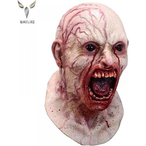 WAYLIKE 2021 New Mask Horror Headgear Halloween Horror Mask Masquerade Horror Mask