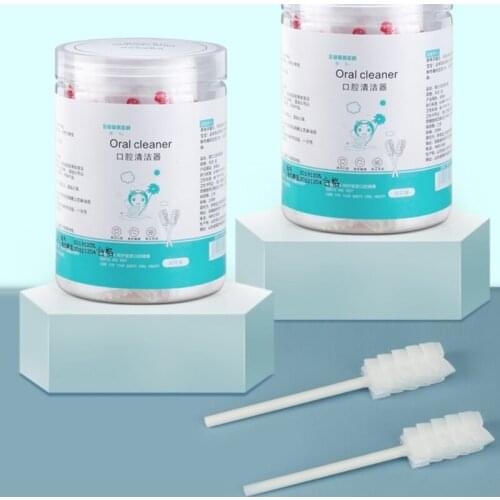 30 Pcs/Box Baby Tongue Cleaner Disposable Gauze Toothbrush Paper Rod Infant Oral Cleaning Brush Stick