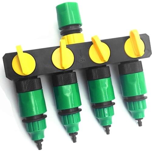 4 Way Shunt Water pipe connector Water diverter Drip garden irrigation 4/7 or 8/11 Hose Connector Fitting