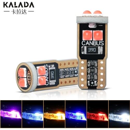 50x Bright Diode Car Led Interior Light T10 W5W 194 168 For Auto License Plate Lamps 6000k Dome Bulbs 12V Orange Clearance Light