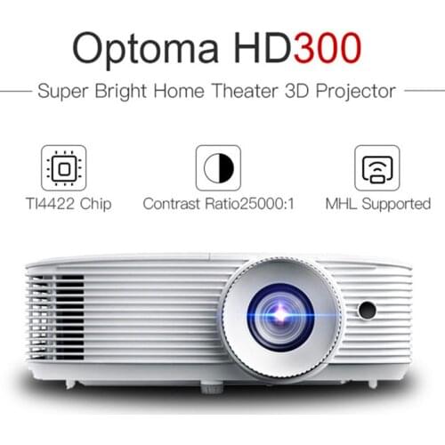 Brand Optoma Super Bright 3200 ANSI Lumens 1080P Full HD Daylight Projector HD300