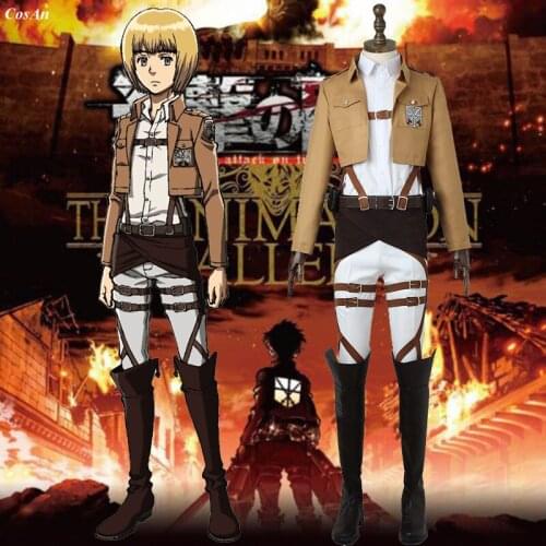 Hot Anime Attack On Titan Armin Arlert Cosplay Costume Fashion Battle Uniform Activity Party Role Play Clothing Custom-Make Any
