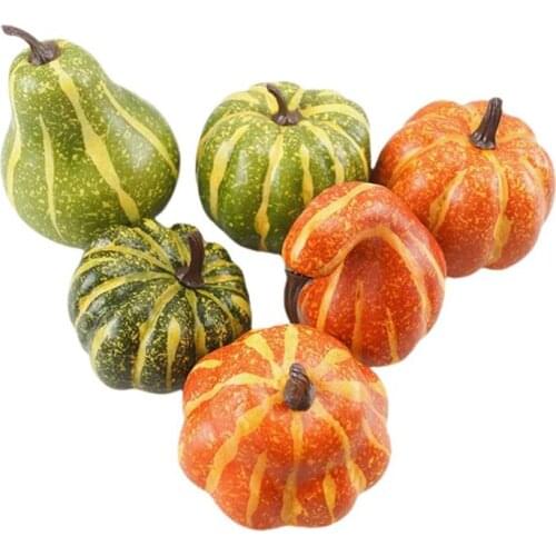 8PCS Halloween Simulation Pumpkins Artificial Foam Pumpkin Models for Halloween Decoration suitable for home decoration