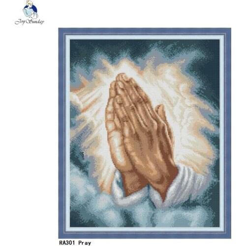 Pray Paintings Printed Canvas Cross stitch kits DIY Handwork Crafts Cross-Stitch Fabric 14CT and 11CT Needlework Embroidery