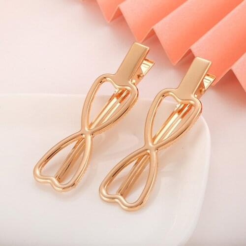 1/2 Pcs/Set Girls Metal Barrettes Hairgrip Bowknot Hair Clips Safty Hairpins Cute Headwear Kids Claw Clip Hair Accessories