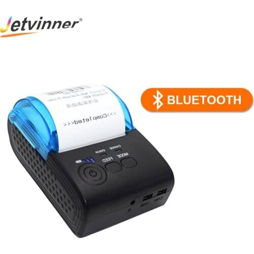 Jetvinner Mini 58mm Thermal Printer Buletooth USB POS Receipt Printers With Thermal Paper for Restaurant, Supermarket EU/US Plug