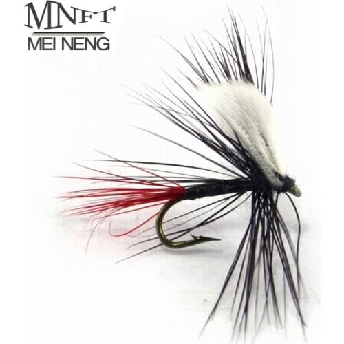 MNFT 10PCS 12# Red Tail White Wing Fly Fishing Flies Trout Fishing May Fly Dry