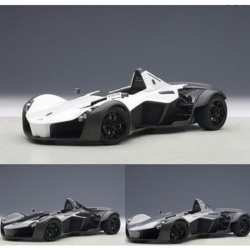 1/18 AUTOart For Britain BAC MONO Sports Car Model Kids Gift Collection Ornament Display Black/White/Gray ABS Plastic