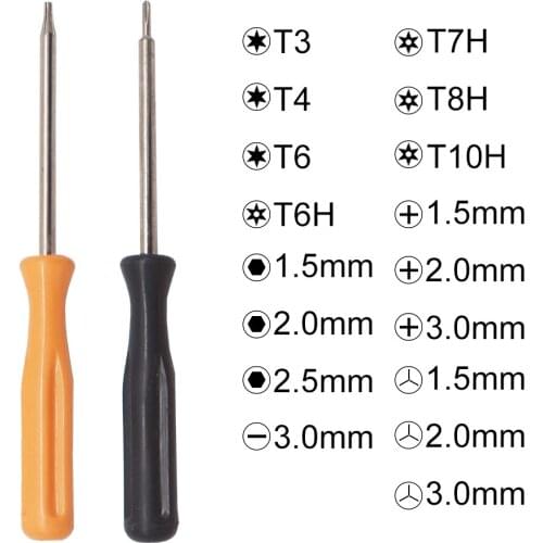 Tri Point Y1.5/2.0/3.0 phillips 1.5/2.0/3.0 T3/4/6/7/8/10 Hexagonal 1.5/2.0/2.5 3.0 Slotted Repair Open Tools Kit Screwdriver