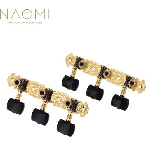 NAOMI Alice plated guitar tuning pegs Gold-Plated Durable Guitar Machine Heads Classical Guitar 020B3P Guitar Parts Accessories