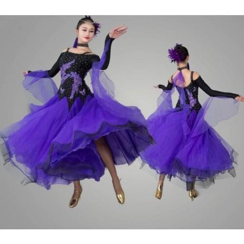 New Lady Ballroom Dancing Dress Modern Dance Competition Costume women Waltz Tango Foxtrot Quickstep dresses MD050
