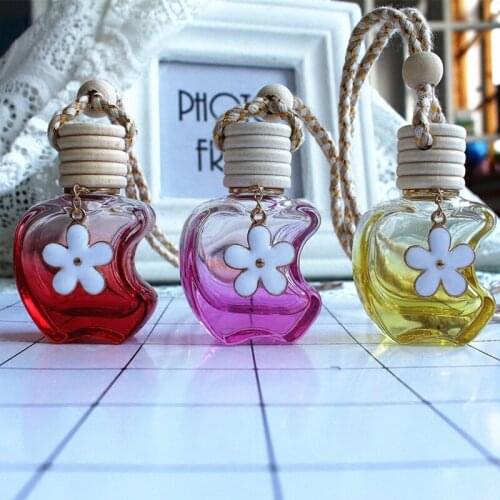 Hanging Perfume Empty Glass Bottle For Essential Oils Diffuser Car-styling Rearview Mirror Ornament F182