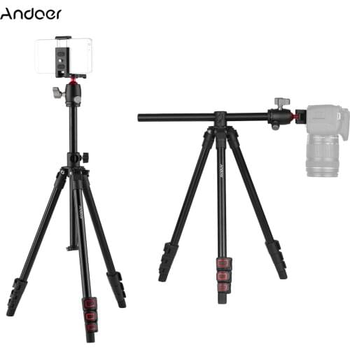 Portable Video mini mobile DSLR Camera Tripod for phone Horizontal Mount with 360° Panoramic Ball Head Max. Load 5kg monopod