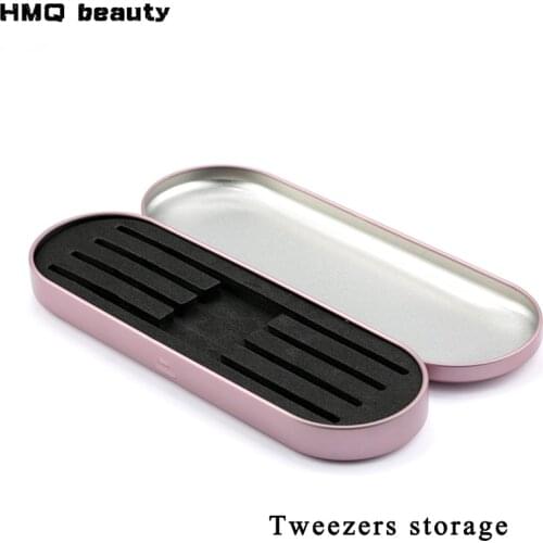 Professional storage for eyelash extension tweezers eyelash extension tools box for tweezers portable safe makeup tools
