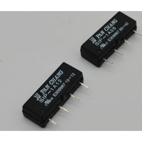 2PCS Industrial electronic circuit board DIY Reed relay sip-1a05 sip-1a12 sip-1a24 miniature 5V / 12 / 24VDC 4-pin