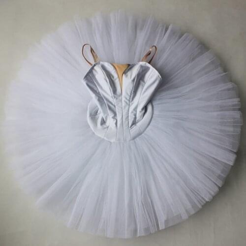 Plain White Professional Ballet Tutu Costume for Girls Platter Tutu Adult Professional Plain Black Pancake Tutus Without Decor