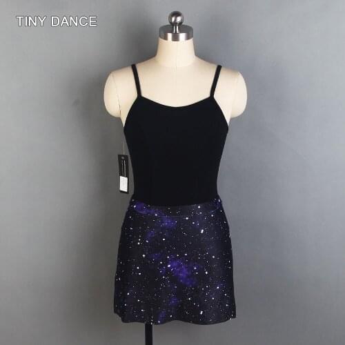 Drop Shipping Balck Sky Dance Skirt and Camisole Leotard for Adult Girls Ballet Dancing Practice Wears Ballet Skirts 01D0134-6