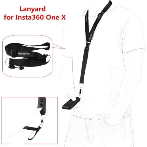 Neck Strap Hand Shoulder Strap Safe Seure Shooting Line Sling Lanyard Length Adjustable for Insta360 One X Panorama Camera