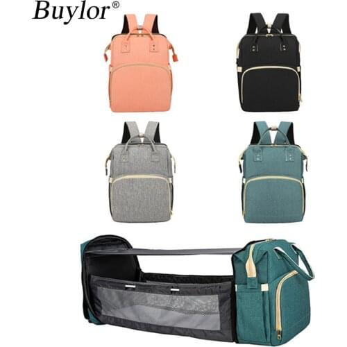 Buylor Mummy Backpacks Maternity Nappy Diaper Bag Moms and Dads Baby Bed Bags Travel Large Capacity Nursing Bag for Baby Care