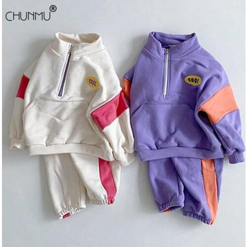 Baby Girls Sport Clothes Set Sweatshirt + Pants Clothes For Girls Retro Matching Costume For Baby Clothing Infant Tracksuit