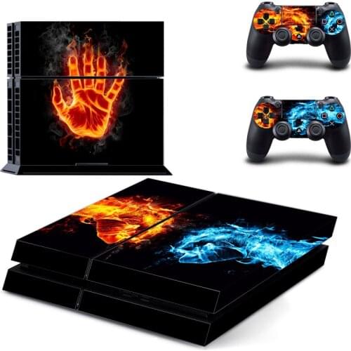 Fire Palm Style PS4 Skin Sticker for Playstation 4 Console & 2 Controllers Decal Vinyl Protective Skins Style 1