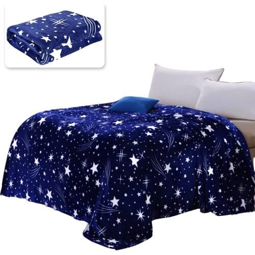 Blanket Super Soft Warm Solid Warm Micro Plush Fleece Star Blanket Throw Rug Sofa Bedding 2020