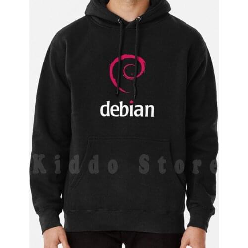 Debian hoodies long sleeve Linux Debian Black Swirl Gnu Geek Logo Distro Programming Hacker Ubuntu Raspberry Pi