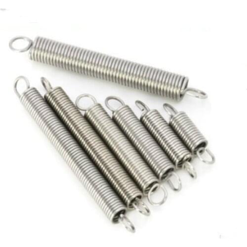 2pcs 1.0*12*L stainless steel Tension spring with a hook extension outer dia 12mm spring length 40mm to 100mm