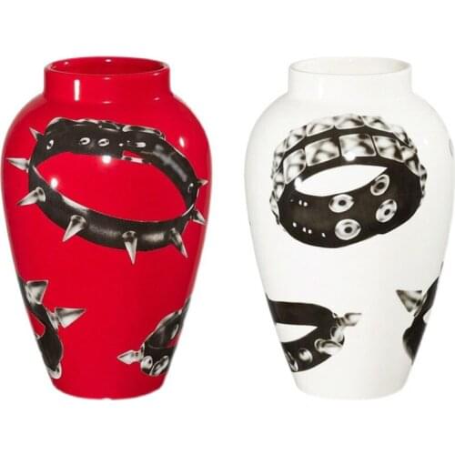24cm Dog chain printing vase