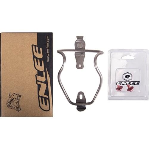 ENLEE Ultralight Durable Bicycle Drink Holder Bottle Cage Titanium Alloy Road MTB Bike Water Bottle Cage With Two Aluminum Screw