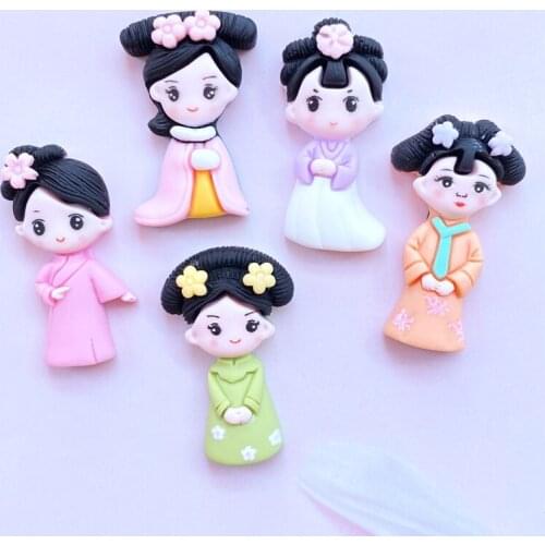 10pcs New Cute Resin Mini Princess Series Flat Back Cabochon Scrapbook Kawaii DIY Embellishments Accessories K53