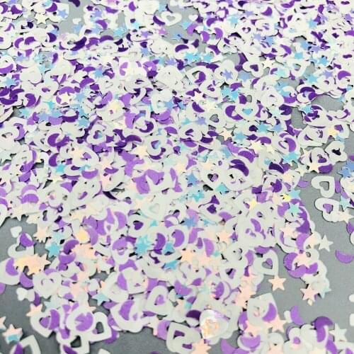 15g Heart Star Sequins DIY Supplies Nails Art Polymer Clear Accessories DIY Sequins scrapbook shakes