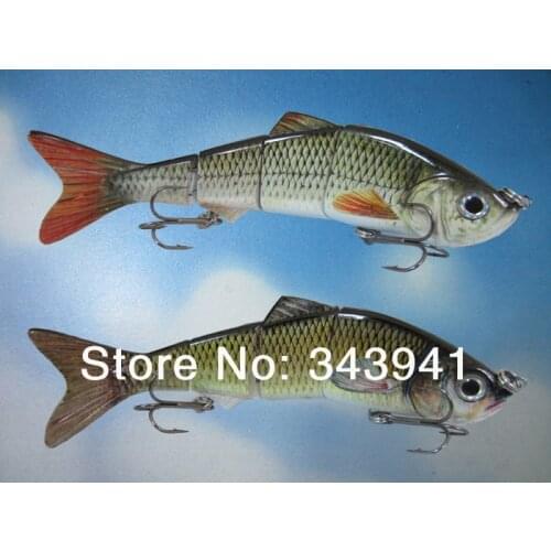 2Pcs/Lot 152mm 36g Lifelike 4 Sections Fishing Lure Swimbait Crankbait Hard Bait Fishhook Fishing Tackle