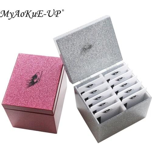 10 Layers Eyelash Extension Storage Box Makeup Organizer Eyelashes Glue Display Holder Case 3 Colors