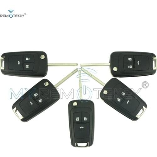 5pcs Flip remote car key shell for Chevrolet Aveo Cruze Orlando 2011 2012 2013 HU100 3 button key replacement cover remtekey