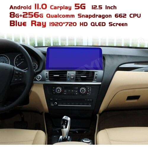 5G LTE Android 11 256G+8 12.3inch Car Multimedia Player For BMW X3 F25 BMW X4 F26 2011-2017 Car Stereo GPS Navigation Auto Radio