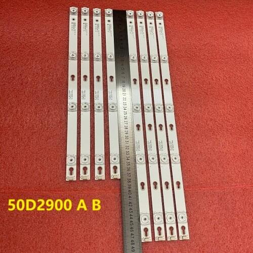 8pcs/set LED backlight bar For TCL 50E17US 50P20US 50D2900 A B 50HR330M05A9 50HR330M04B9 V4 4C-LB5005 LB5004-HR13J HR03J