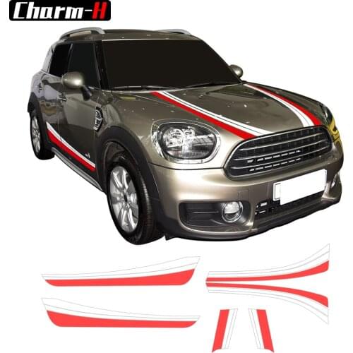 Car Styling Hood Bonnet Stripe Body Door Side Side Skirt Windshield Window Decal for Mini Countryman f60 Sticker Accessories