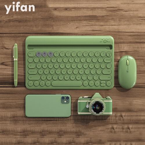 B.O.W Small Bluetooth Wireless Keyboard with Slots for iPad/iPhone/Tablets with 800 mah Battery Rechargeable