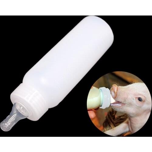 6PCS 250ml Milking Bottle Plastic With Silicone Nipple Animal Tools For Dog Lamb Sheep Puppy Goat Piglet Veterinary Feeding